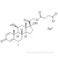 Pregna-1,4-diene-3,20-dione,21-(3-carboxy-1-oxopropoxy)-11,17-dihydroxy-6-methyl-, monosodium salt,( 57364506, 57186200,6a,11b) CAS 2375-03-3